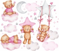 NÁLEPY NA STENU BEARS CLOUDS 100x100cm MC12 NÁLEPY NA STENU BEARS CLOUDS 100x100cm MC12
