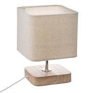 Béžová stolná lampa moderná drevená lampa 21cm Béžová stolná lampa moderná drevená lampa 21cm