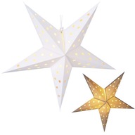 VIANOČNÁ hviezda, svietiaca, závesná, BIELA ​​dekorácia, stropné svietidlo, 60 cm