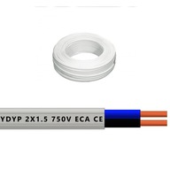 YDYp 2x1,5 750V Elektrický kábel plochý 100m