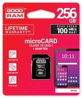 GOODRAM microSD karta 256GB CL10 UHS I + adaptér