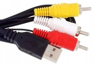 USB konektor – 3x RCA cinch 1,5 m audio kábel (0607