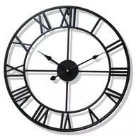 Kovové nástenné hodiny čierne 60cm Loft Retro Kovové nástenné hodiny čierne 60cm Loft Retro