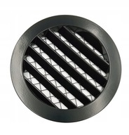 ČIERNA okrúhla VENTILAČNÁ MRIEŽKA, 150 mm HLINÍKOVÝ VSTUP SO SIEŤKOU ČIERNA okrúhla VENTILAČNÁ MRIEŽKA, 150 mm HLINÍKOVÝ VSTUP SO SIEŤKOU