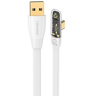 USAMS Pravouhlý kábel USB na USB-C PD 6A 66W rýchle nabíjanie Iceflake Series 1.2
