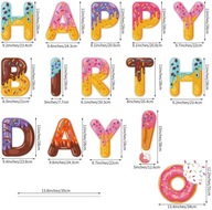 Nápis HAPPY BIRTHDAY Donuts 15 Elements Nápis HAPPY BIRTHDAY Donuts 15 Elements