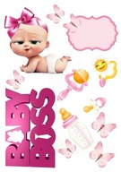 BABY BOSS Cake Wafer Girl + NAME cukor potlač A4 BABY BOSS Cake Wafer Girl + NAME cukor potlač A4