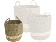 Okrúhly košík z morskej trávy BOHO - Š 30 x 33 cm Okrúhly košík z morskej trávy BOHO - Š 30 x 33 cm