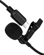 Vlogový externý klopový mikrofón s USB-C klipom