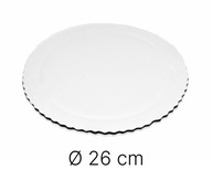 20x základ na okrúhlu tortu, biela, hrubá, priem. 26 cm