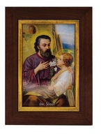 SVÄTÝ JOZEF S JEŽIŠKOM OBRAZOM NA STENE 15X20CM SVÄTÝ JOZEF S JEŽIŠKOM OBRAZOM NA STENE 15X20CM
