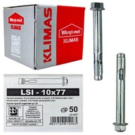 LSI oceľové kotvy jednorozperné 10x77mm 50 ks. LSI oceľové kotvy jednorozperné 10x77mm 50 ks.
