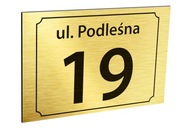 Adresná tabuľa s číslom domu 40 x 30 cm zlatá