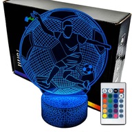 Nočná lampa Futbalový futbalový trik 3D LAMPA LED Nočná lampa Futbalový futbalový trik 3D LAMPA LED