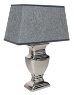 Nočná lampa strieborno šedá moderná glamour lampa