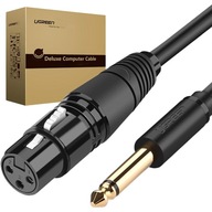 UGREEN KÁBLOVÝ ADAPTÉR MIKROFÓNU XLR DO JACKU 6,35MM UGREEN KÁBLOVÝ ADAPTÉR MIKROFÓNU XLR DO JACKU 6,35MM
