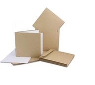 Sada štvorcových obálok a kariet 50 ks recyklované kraft Sada štvorcových obálok a kariet 50 ks recyklované kraft