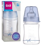 LOVI SKLENENÁ FĽAŠA DIAMANTOVÉ SKLO BOY 150ML 0m+