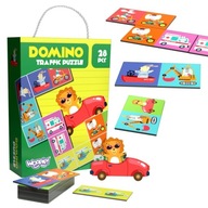 WOOPIE Vzdelávacia hra Dopravné zvieratká Puzzle Domino Montessori WOOPIE Vzdelávacia hra Dopravné zvieratká Puzzle Domino Montessori