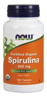 NOW FOODS Spirulina Certified Organic 500 mg, 100 tabliet. ____________