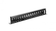 Organizér na káble 19 palcov 1U W/40xH/70 čierny Organizér na káble 19 palcov 1U W/40xH/70 čierny