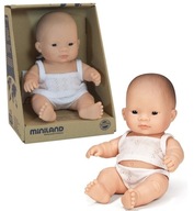 Ázijská bábika 21cm Miniland Baby, prvá voňavá bábika