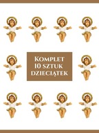 Ježiško do betlehemu Vianočný SET 10 ks trblietok, výška 4cm Ježiško do betlehemu Vianočný SET 10 ks trblietok, výška 4cm