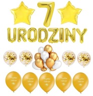 Sada balónov 7 zlatých narodeninových dekorácií Sada balónov 7 zlatých narodeninových dekorácií