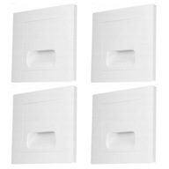 4X ZAPADNUTÉ SCHODIŠŤOVÉ ŠTVERCOVÉ LED SVIETIDLÁ 230V SCHODIŠŤOVÉ OSVETLENIE 4X ZAPADNUTÉ SCHODIŠŤOVÉ ŠTVERCOVÉ LED SVIETIDLÁ 230V SCHODIŠŤOVÉ OSVETLENIE