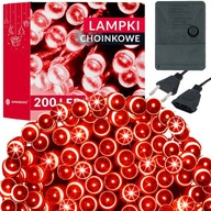 OSVETLENIE VIANOČNÉHO STROMČEKA 200LED 15,5m VONKAJŠIE VNÚTORNÉ ČERVENÉ VIANOCE OSVETLENIE VIANOČNÉHO STROMČEKA 200LED 15,5m VONKAJŠIE VNÚTORNÉ ČERVENÉ VIANOCE