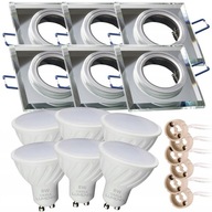 SET 6x LED GU10 8W Teplé svietidlo halogénové GLASS SQUARE SET 6x LED GU10 8W Teplé svietidlo halogénové GLASS SQUARE