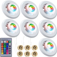 7x STROPNÁ LAMPA, BIELY RÁM, FAREBNÁ RGB STROPNÁ ŽIAROVKA, DIAĽKOVÉ OVLÁDANIE 7x STROPNÁ LAMPA, BIELY RÁM, FAREBNÁ RGB STROPNÁ ŽIAROVKA, DIAĽKOVÉ OVLÁDANIE