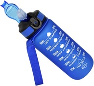 Miowi fľaša na vodu so slamkou 0,7 l Modrá