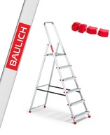 Hliníkový domáci rebrík BAULICH 6 schodíkov + HÁK