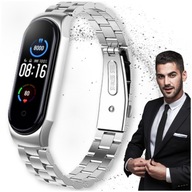Náramok na zápästie pre pánsky strieborný oceľový náramok Xiaomi Mi Band 5 6 Náramok na zápästie pre pánsky strieborný oceľový náramok Xiaomi Mi Band 5 6