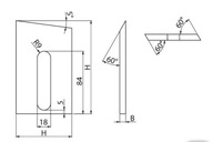 Nôž pre zaobľovačku SAFO HSS 75x125x5 FABA Nôž pre zaobľovačku SAFO HSS 75x125x5 FABA