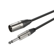 Audio kábel Roxtone 5m Jack 6,3mm Mono, XLR 3-pin
