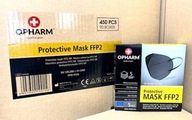 FFP2 BLACK 5-vrstvové masky POLISH 450ks