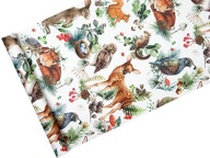 Tapeta do detskej izby Forest Animals biele pozadie Tapeta do detskej izby Forest Animals biele pozadie