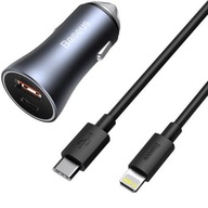 Baseus USB-A, USB-C autonabíjačka + kábel Baseus USB-A, USB-C autonabíjačka + kábel