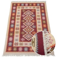 Koberec Kilim, tkaný, obojstranný vzor, 120x180 cm, bordový Koberec Kilim, tkaný, obojstranný vzor, 120x180 cm, bordový