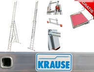 Krause tribilo hliníkový rebrík 3x14 + polica