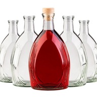5x fľaša ASTERIA 500 ml s KORKOM na LIKERY VÍNO BIMBERS KOŇAKY ALKOHOL