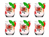 6 x POHÁRE NA VODU A NÁPOJE, 300 ml SWEET HOME 6 x POHÁRE NA VODU A NÁPOJE, 300 ml SWEET HOME