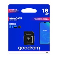 GOODRAM microSDHC 16GB Class 10 + adaptér