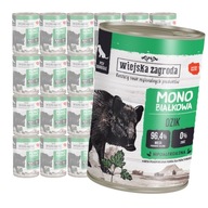 Wiejska Zagroda Monoproteín Mokré krmivo pre psov Zverina 24x400g Wiejska Zagroda Monoproteín Mokré krmivo pre psov Zverina 24x400g