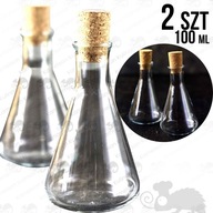 SKLENENÁ KARAFA S KORKOM na OLEJOVÝ OCTOT 100ml 2 ks SKLENENÁ KARAFA S KORKOM na OLEJOVÝ OCTOT 100ml 2 ks