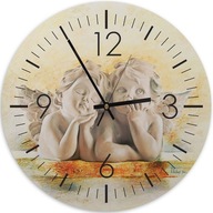 Obraz s hodinami, Anjeli - 80x80