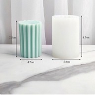 Silikónová forma na sviečky - malý valec so zvislými zárezmi - DIY Silikónová forma na sviečky - malý valec so zvislými zárezmi - DIY