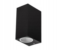 Fasádne svietidlo Záhradné nástenné svietidlo 2x GU10 BLACK K Fasádne svietidlo Záhradné nástenné svietidlo 2x GU10 BLACK K